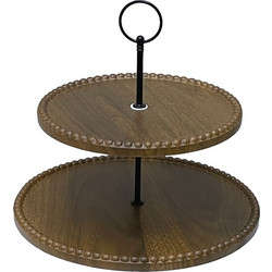Ξύλινη Εταζέρα- Ορντερβιέρα Καφέ O24.5cm Marhome