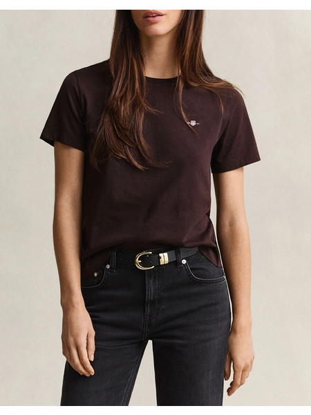 GANT ΜΠΛΟΥΖΑ ΚΜ REG SHIELD SS T-SHIRT 3GW4200200-202 DarkBrown