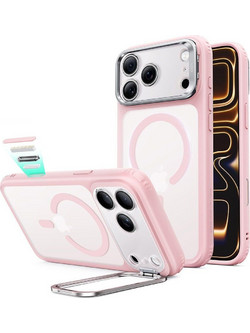 ESR Classic Hybrid Flex Stand MagSafe Back Cover Frosted Bubblegum Pink (iPhone 18 Pro Max / 17 Pro Max)