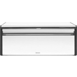 Brabantia Fall Front Bread Bin Square Front, Brilliant Steel