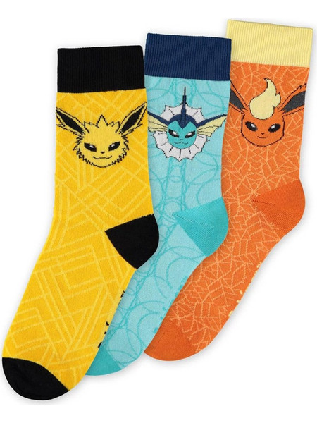 Pokemon Socks 3-Pack Eevee Evolution 43-46