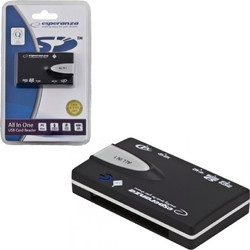 Esperanza EA129 Card Reader USB-A 2.0 για SD Compact Flash / xD / Memory Stick