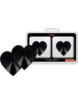 COQUETTE CHIC DESIRE NIPPLE COVERS - BLACK HEARTS
