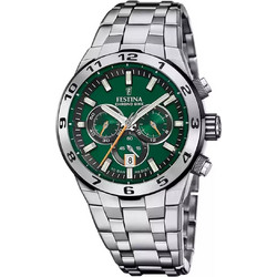 Festina Ανδρικό Ρολόι Χρονογράφος με Ασημί Μεταλλικό Μπρασελέ F20670/2