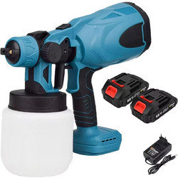 Ηλεκτρικό πιστόλι βαφής, χωρητικότητας, 800ml, 2 μπαταρίες 48V, 3 τρόποι ψεκασμού