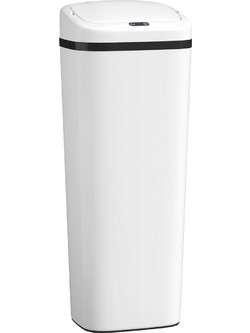 HOMCOM Κάδος Απορριμμάτων 50L με Υπέρυθρο Αισθητήρα, 2 Τρόποι Ανοίγματος, Αντιδακτυλική Επιφάνεια, Λευκός 851-080V00WT
