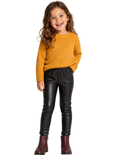 Παιδικό κολάν δερματίνη για κορίτσι μαύρο for FUNKY kids