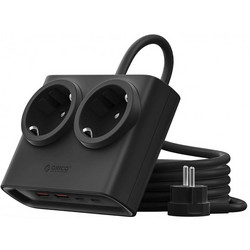 ORICO PDC25 Πολύπριζο 2 x Schuko, 2 x USB-A, 2 x USB-C, Μαύρο