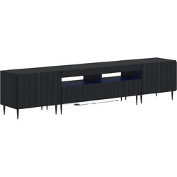 3 Τεμάχια LED Τηλεοπτική Ντουλάπα ZWOLLE Μαύρο 3416513