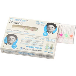 Πιπάκια του παππού SLIM 42902-020 ΛΕΥΚΟ 8 MICRO ΤΡΥΠΕΣ με 10 πίπες τσιγάρου- 1 Πακετάκι 5201429020203