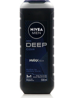 Nivea Men Deep Clean Ανδρικό Αφρόλουτρο σε Gel 500ml