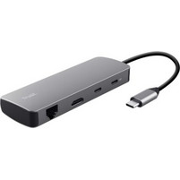 Trust adapter USB-C DALYX 8-IN-1 / 2 C - 2 USB - 1 HDMI - 1 Ether. 1 Reader 25672