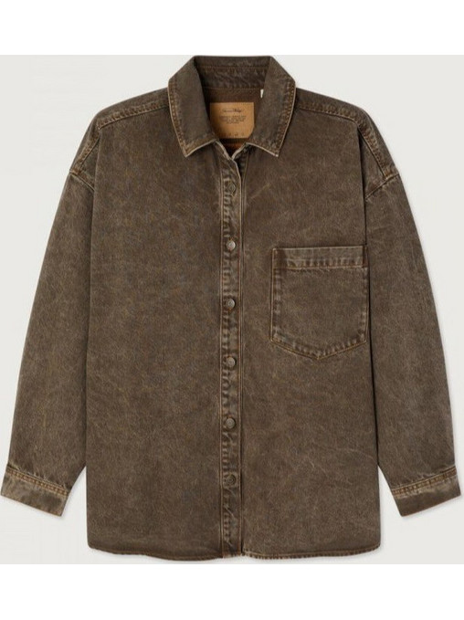 American Vintage Ashow Γυναικείο Πουκάμισο Τζιν Stone Brown