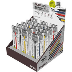 TROIKA Thekendisplay 15xCONSTRUCTION ατελείωτο πολυ-μολύβι (15 τεμ.)