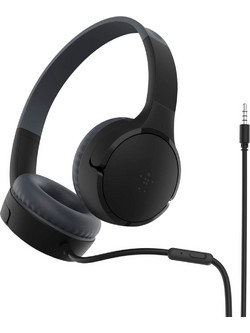 Belkin Soundform Mini Wi Ενσύρματα Παιδικά Ακουστικά On Ear Μαύρα