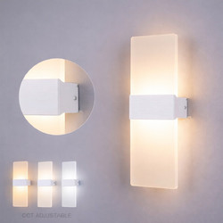 VenCore Aether White 6093-20030 - Μοντέρνο Επιτοίχιο Φωτιστικό Απλίκα LED 12W Λευκό Αλουμίνιο και Plexiglass με Ρυθμιζόμενο CCT Λευκό - Ημέρας - Θερμό