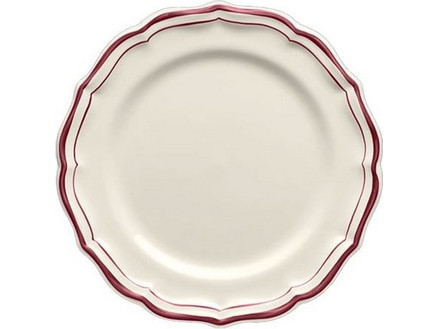 Πιάτα Γλυκού Σετ 4 Τεμαχίων Filet Bordeaux Faience Gien (23.2 cm)