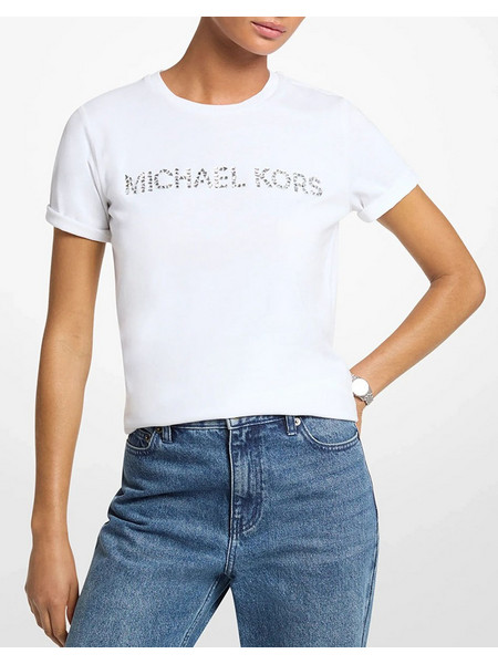MICHAEL KORS ΜΠΛΟΥΖΑ ΚΟΝΤΟΜΑΝΙΚΗ MF6528F97J-100 White