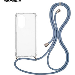 Sonique Armor Clear Θήκη Σιλικόνης με Κορδόνι (Honor 50 5G / Nova 9) Μπλε Γκρι