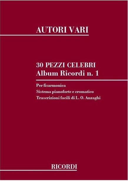 ALBUM RICORDI PER FISARMONICA - VOL. 1 - Ricordi - Μαλακό εξώφυλλο