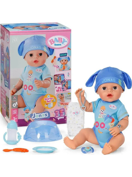 Zapf Creation Baby Born Jonas Click & Play Κούκλα Μωρό 43cm 840085
