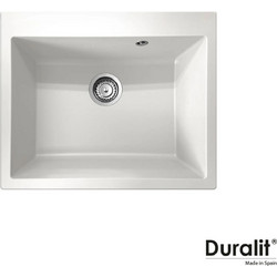 Duralit KZ060 Υποκαθήμενος Νεροχύτης Γρανίτη Ματ 300 White 60x50cm