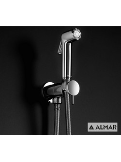 Σύστημα Μπιντέ Flush-Ι, μόνο κρύο, για λεκάνη κρεμαστή και υψηλής πίεσης, Almar Chrome