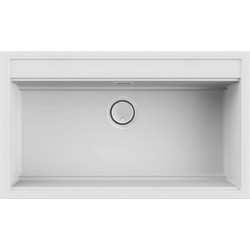 Elleci Best 360 Επικαθήμενος Νεροχύτης Γρανίτη Kera White 86x51cm