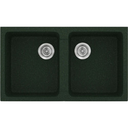 Sanitec Classic 334 Ένθετος Νεροχύτης Γρανίτη Ματ Granite Green 86x50cm