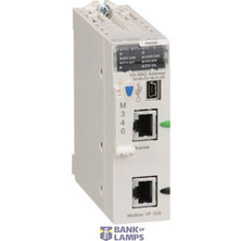 Processor module, Modicon M340 automation platform, max 1024 discrete + 256 analog I/O, Modbus, Ethernet