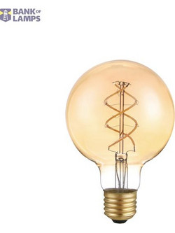 LED Bulb Filament E27 5W G95 2200K DIM 600475_1 SHADA