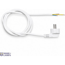 SCHUKO Plug Cable 3m, 3x1.0mm 16A 250VMax:3680W, IP20 White