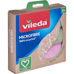Cleaning Cloth Vileda Microfibre 100% Recycled 3 pcs. 168310