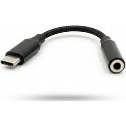 Vakoss Headphone Adapter (USB-C To 3.5mm Mini-Jack) - Black - (TC-5681)