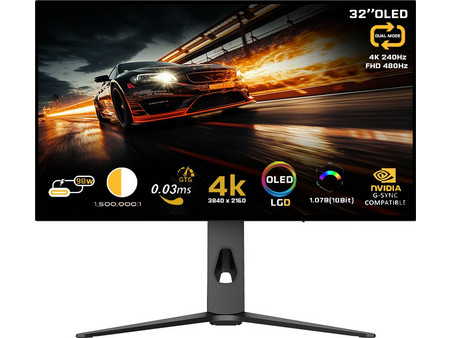 Twisted Minds 32 Prestige X OLED HDR Gaming Monitor 32" 3840x2160 4K UHD 240Hz 0.03ms