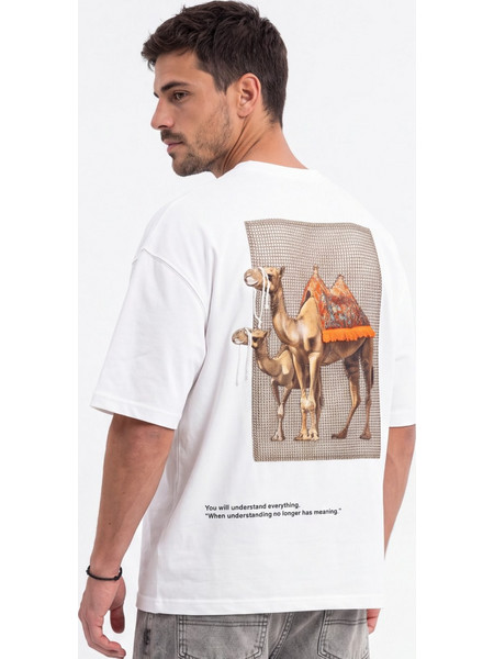 T-SHIRT CAMEL CARAVAN - ΛΕΥΚΟ