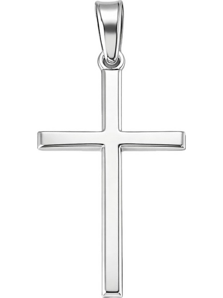Σταυρός Χρυσός 14K σε Λευκό Χρυσό Slim Minimal 1003Λ1