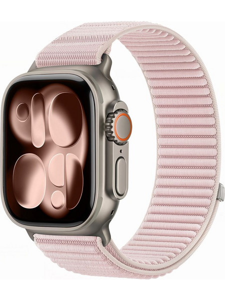 Tech-Protect NylonLoop Λουράκι Υφασμάτινο Powder Pink (Apple Watch 44 / 45 / 46 / 49mm)
