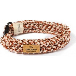 Unicord Χειροποίητο Κολάρο - Περιλαίμιο Γάτας Knitted Braid καφέ 23cm