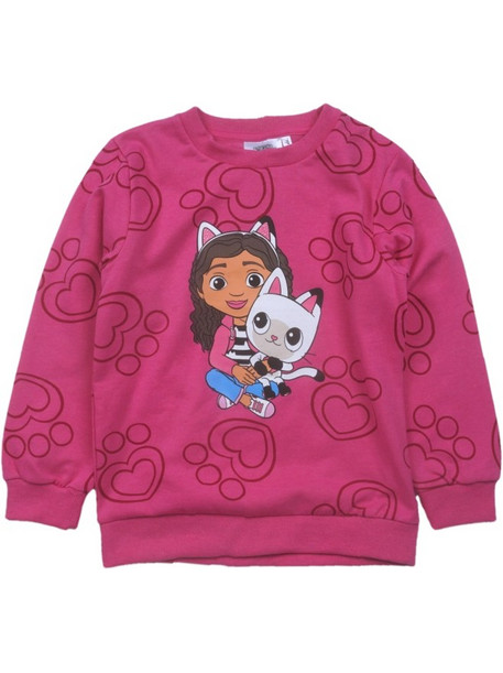 Παιδική μπλούζα φούτερ Disney για κορίτσια Gabby Cat φούξια