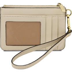 Tuscany Leather Μικρό Δερμάτινο Γυναικείο Πορτοφόλι Καρτών Μπεζ TL142544