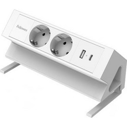 POWER DESK 2 TYPE F/WHITE 100137183 FELLOWES