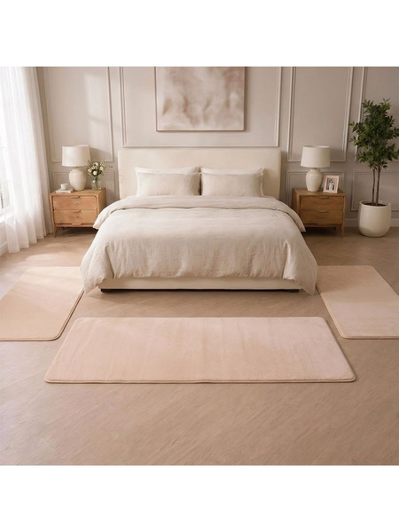 Σετ Κρεβατοκάμαρας 3τμχ Shaggy Soft Touch Camel Ανοιχτό (2x70x130 + 1x70x200cm) J03-LIGHTCAMEL-SET
