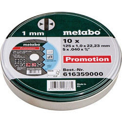 Metabo Δίσκοι Κοπής Inox 125x1.00mm Δίσκος Κοπής Μετάλλου 125mm 10τμχ 616359000