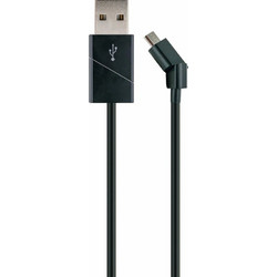 Schwaiger Angle (90) USB 2.0 to micro USB Cable Μαύρο 1.2m LKW120M533 1τμχ