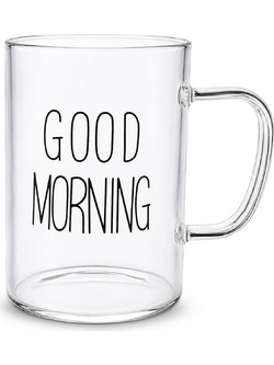 Κούπα Γυαλί Borosilicate Good Morning 10,5x8cm 450ml Homie 1002207