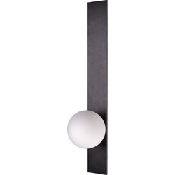 Inlight Επιτοίχιο Φωτιστικό LED Μαύρο 10W - Γραμμικό με Οπαλίνα 60 cm (43044-BL)