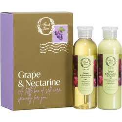 Fresh Line Grape & Nectarine Shower Gel 200ml + Body Milk 200ml