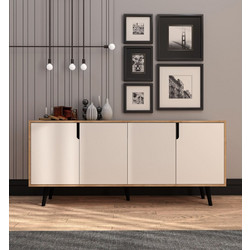 Console Latina Modern 180 Sapphire Oak, White 180x45x80 cm