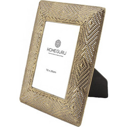 Metal photo frame gold 22x25.5cm